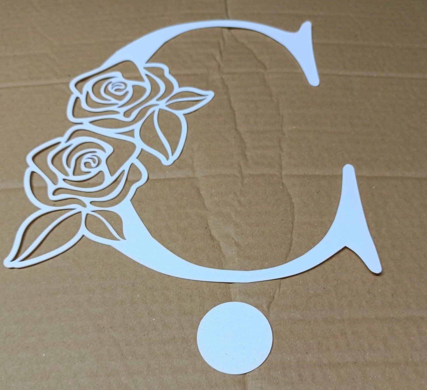 Gelin  Arabası Süsü -Ç Harfi - 25 cm