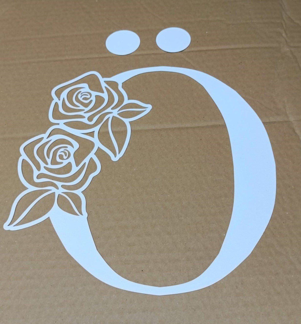 Gelin  Arabası Süsü -Ö Harfi - 25 cm