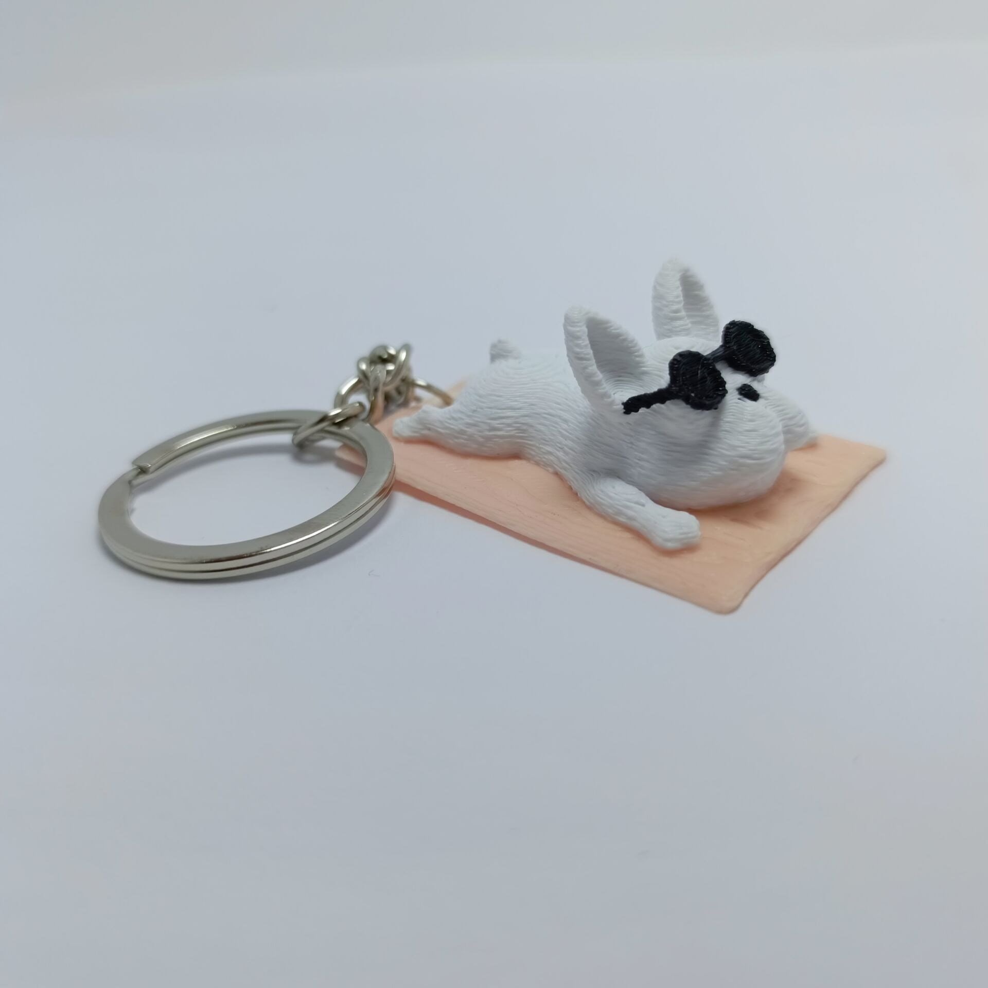 Güneşlenen köpek - Pembe - Anahtarlık