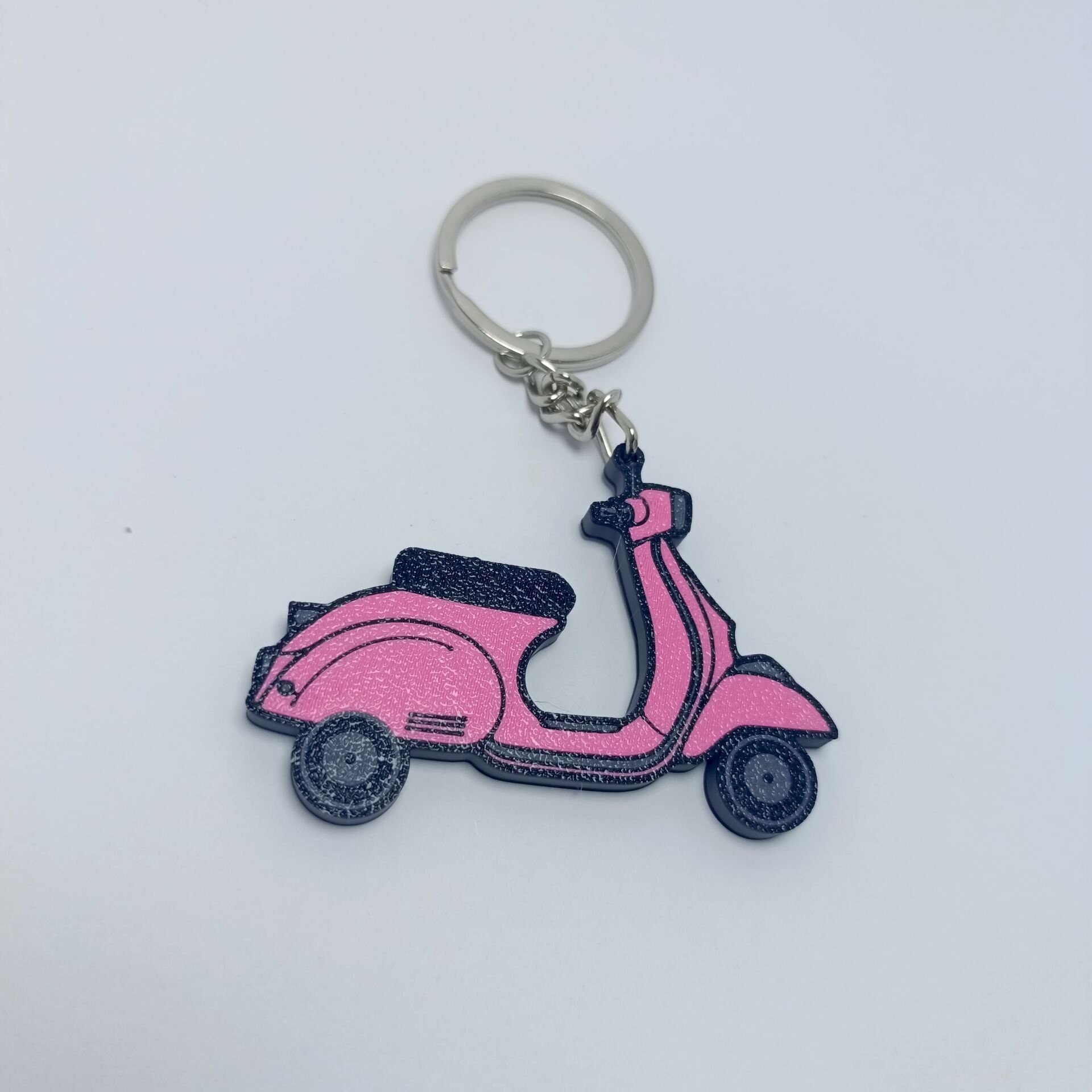 Pembe Motorsiklet Anahtarlık