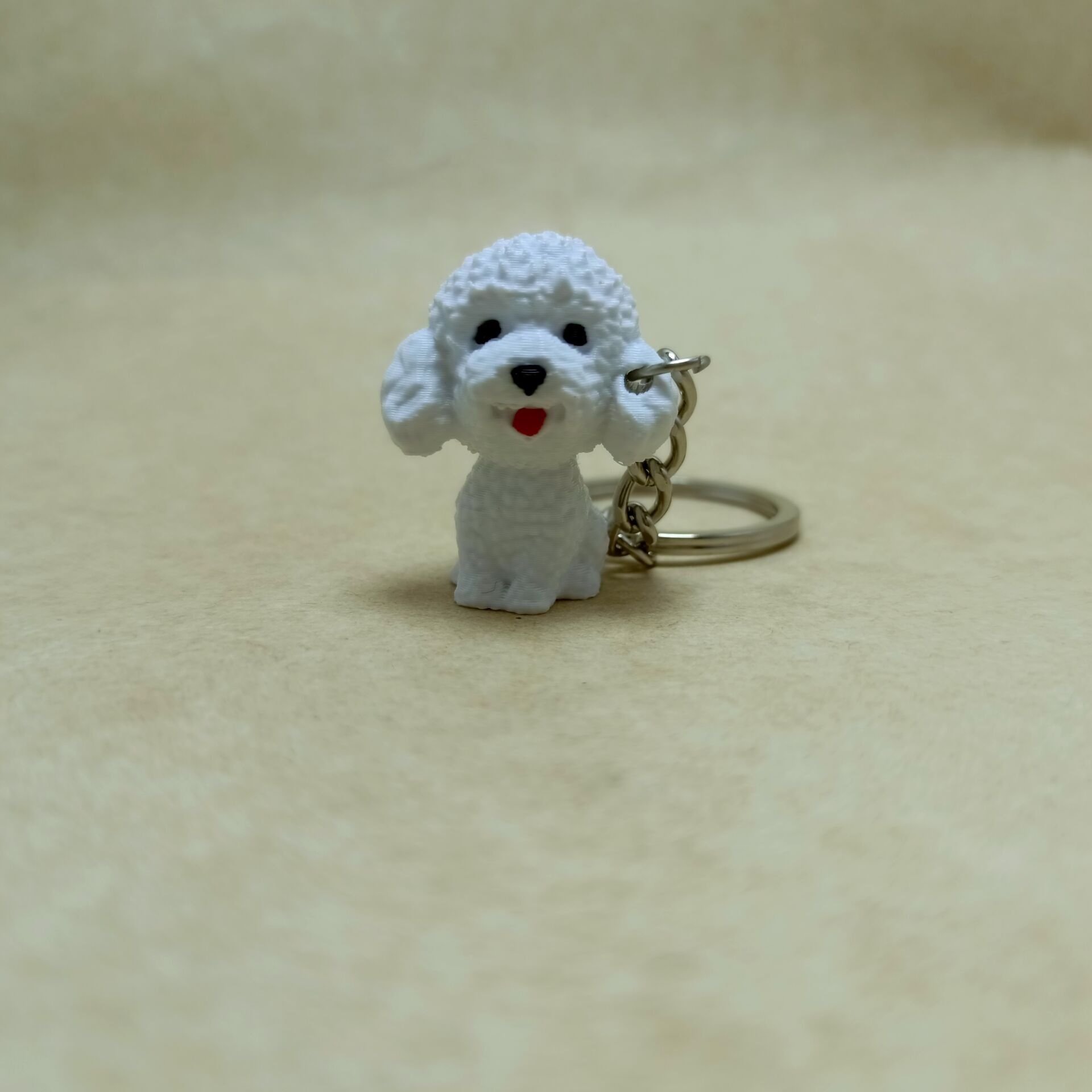 Toy poodle - Beyaz - Anahtarlık