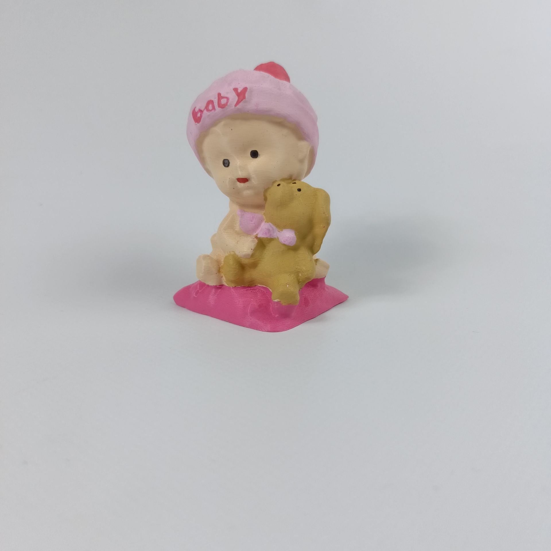 Yastıklı Bebek Küçük - Pembe- Teraryum Malzemesi