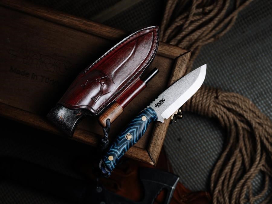 Aurora Scandi - Mavi Micarta Kabza