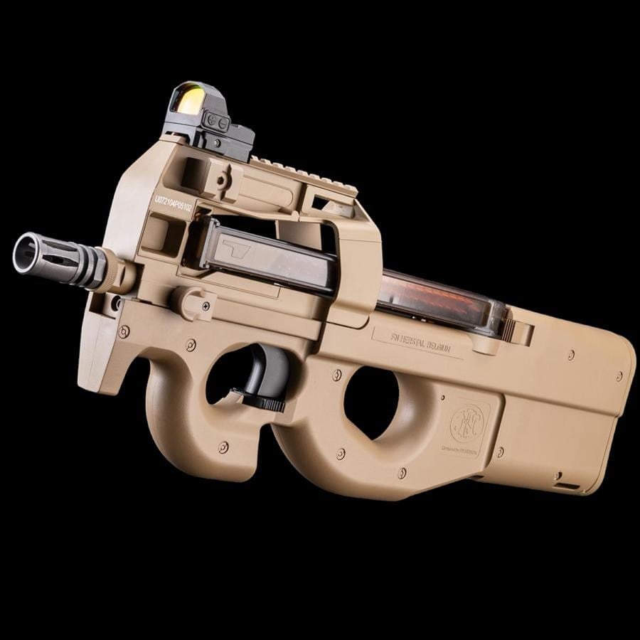 CYBERGUN FN P90® TAN Full Size Metal Gearbox Airsoft AEG Tüfek
