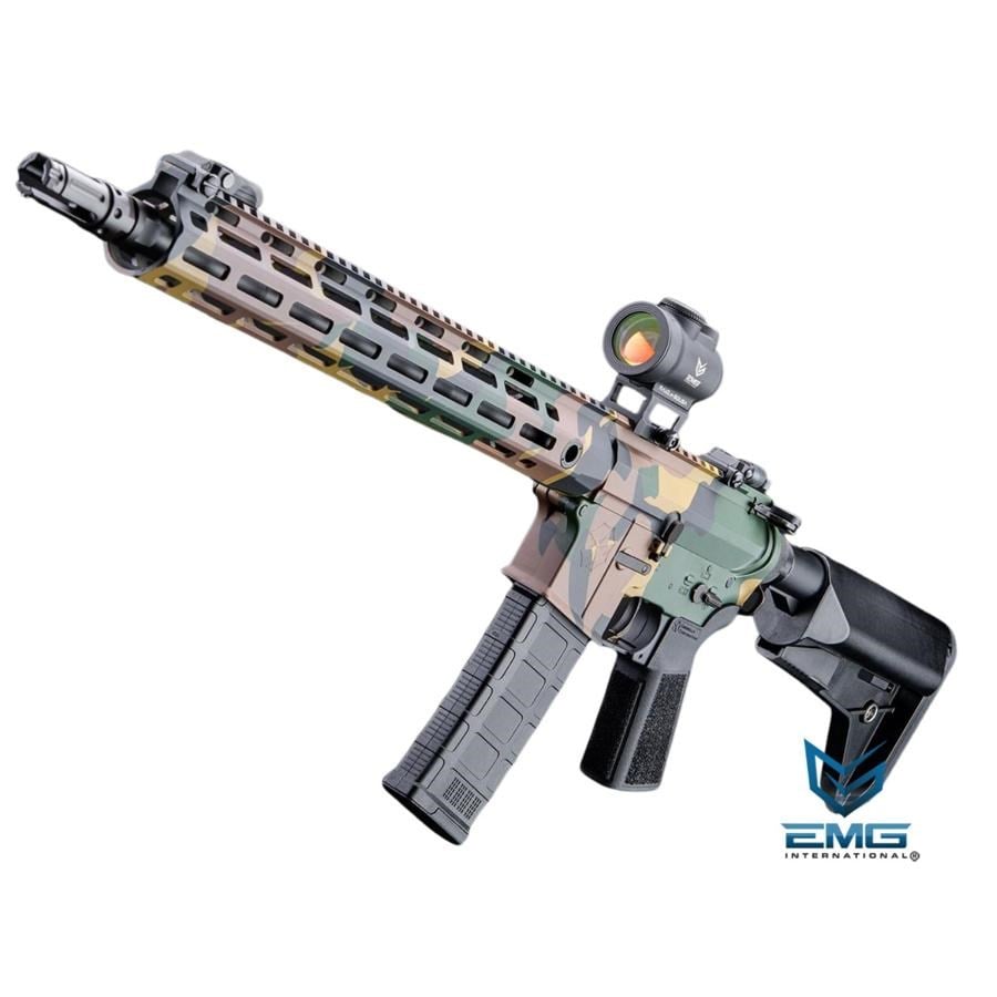 EMG Umbrella Corpo M4 M-LOK Airsoft AEG Tüfek (Woodland /Carbine 400 FPS)