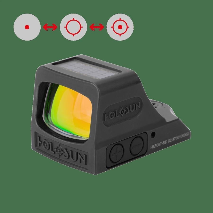 Holosun HE508T-RD X2 Titanium Solar Multi-Reticle Red Dot (2 MOA & 32 MOA Circle)