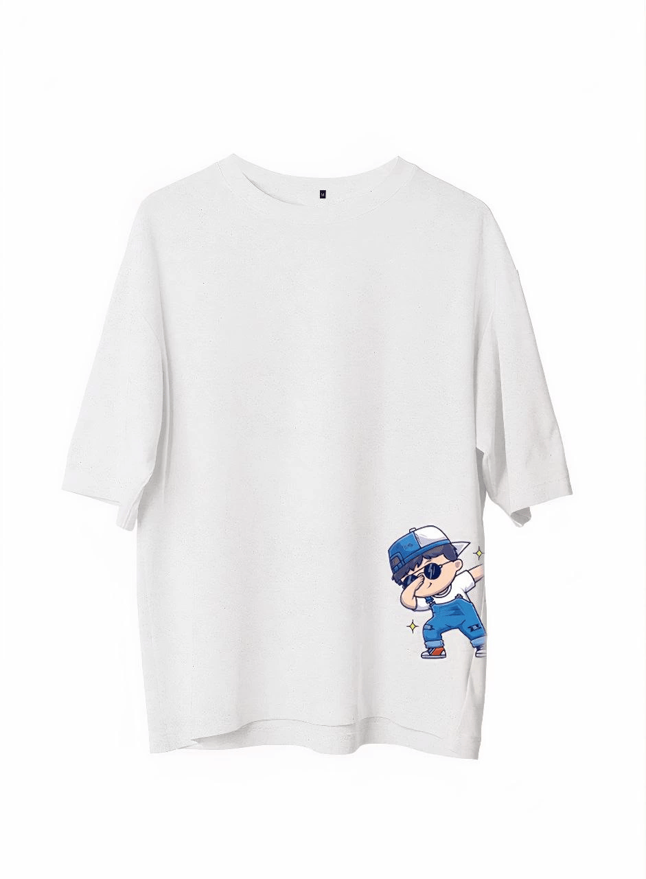 Erkek Baskılı T-Shirt Kısa Kol Bisiklet Yaka Regular Fit Rahat Kalıp Günlük Tişört - Beyaz