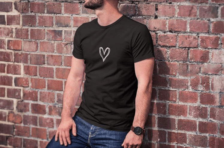 Erkek Kısa Kol Yazlık Tişört Bisiklet Yaka Baskılı Oversize T-Shirt - Siyah