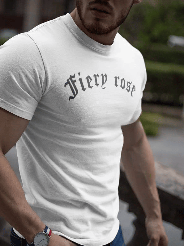 Erkek Tişort Bisiklet Yaka Baskılı Kısa kol T-Shirt - Beyaz