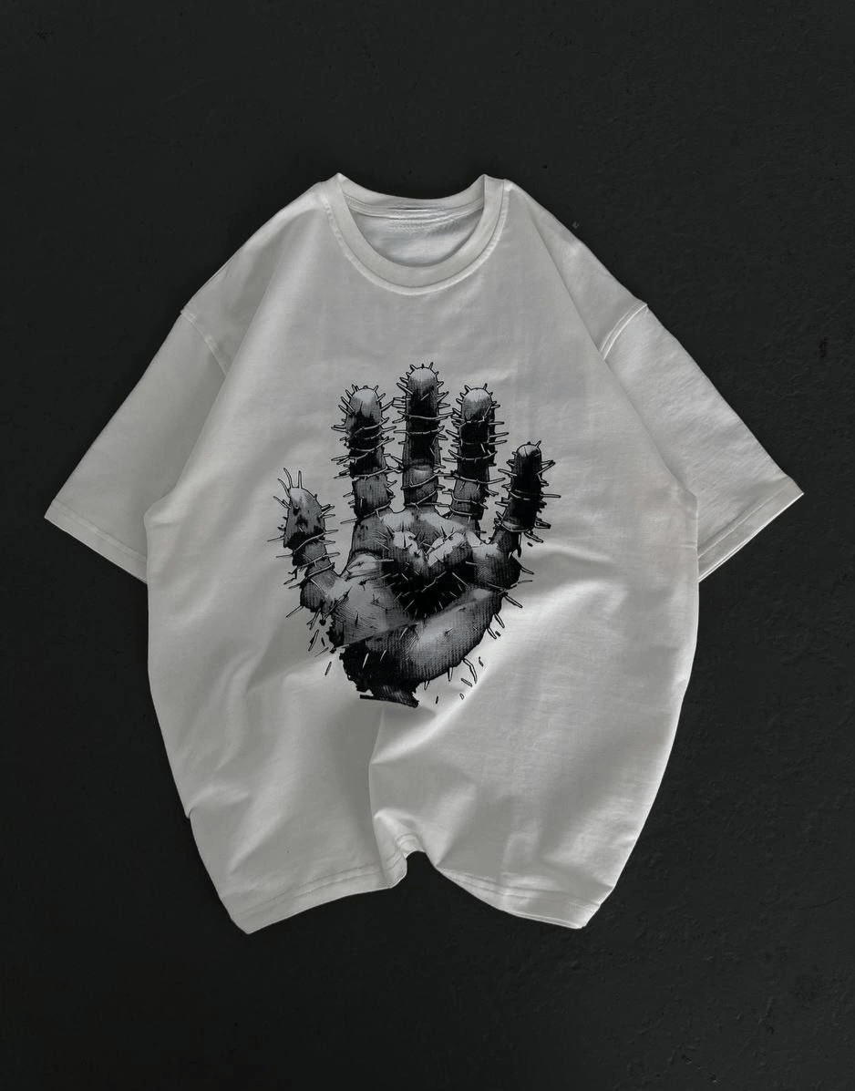 Kadın Baskılı T-Shirt Kısa Kol Bisiklet Yaka Regular Fit Rahat Kalıp Günlük Tişört - Beyaz
