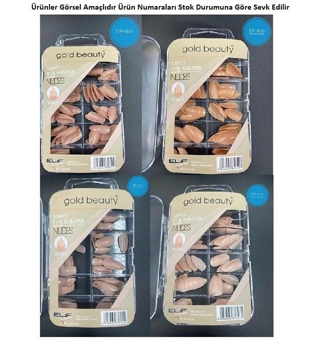 ARH***Gold Takma Tırnak Nudes EP-807