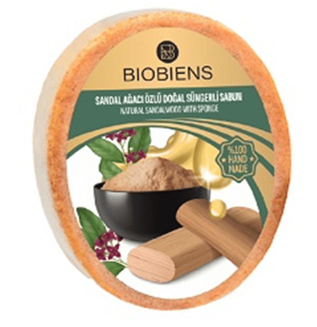 Biobiens 130gr Süngerli Sabun Sandal Ağacı