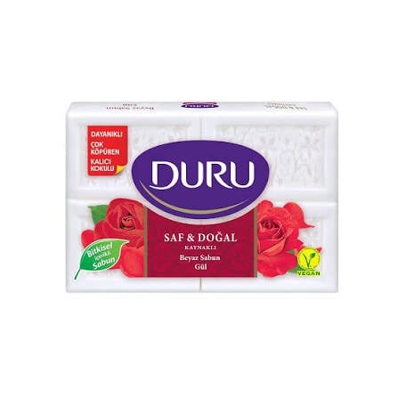 Duru Saf - Doğal Gül Kalıp Sabun 150 gr x 4