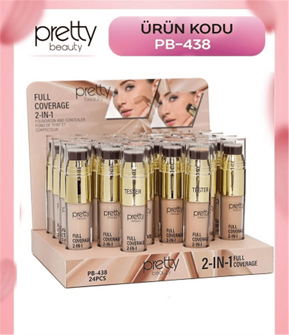 Gold Pretty Concealer Foundaton Fırçalı Bb-438