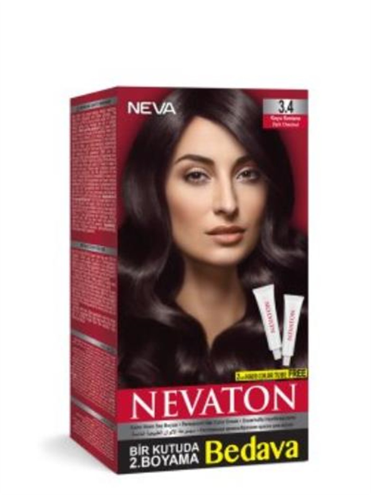 Nevaton Saç Boya Set Koyu Kahve 3.4