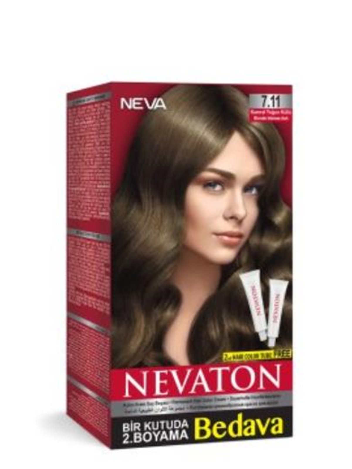 Nevaton Saç Boya Set Kumral Yoğun Kahve 7.11