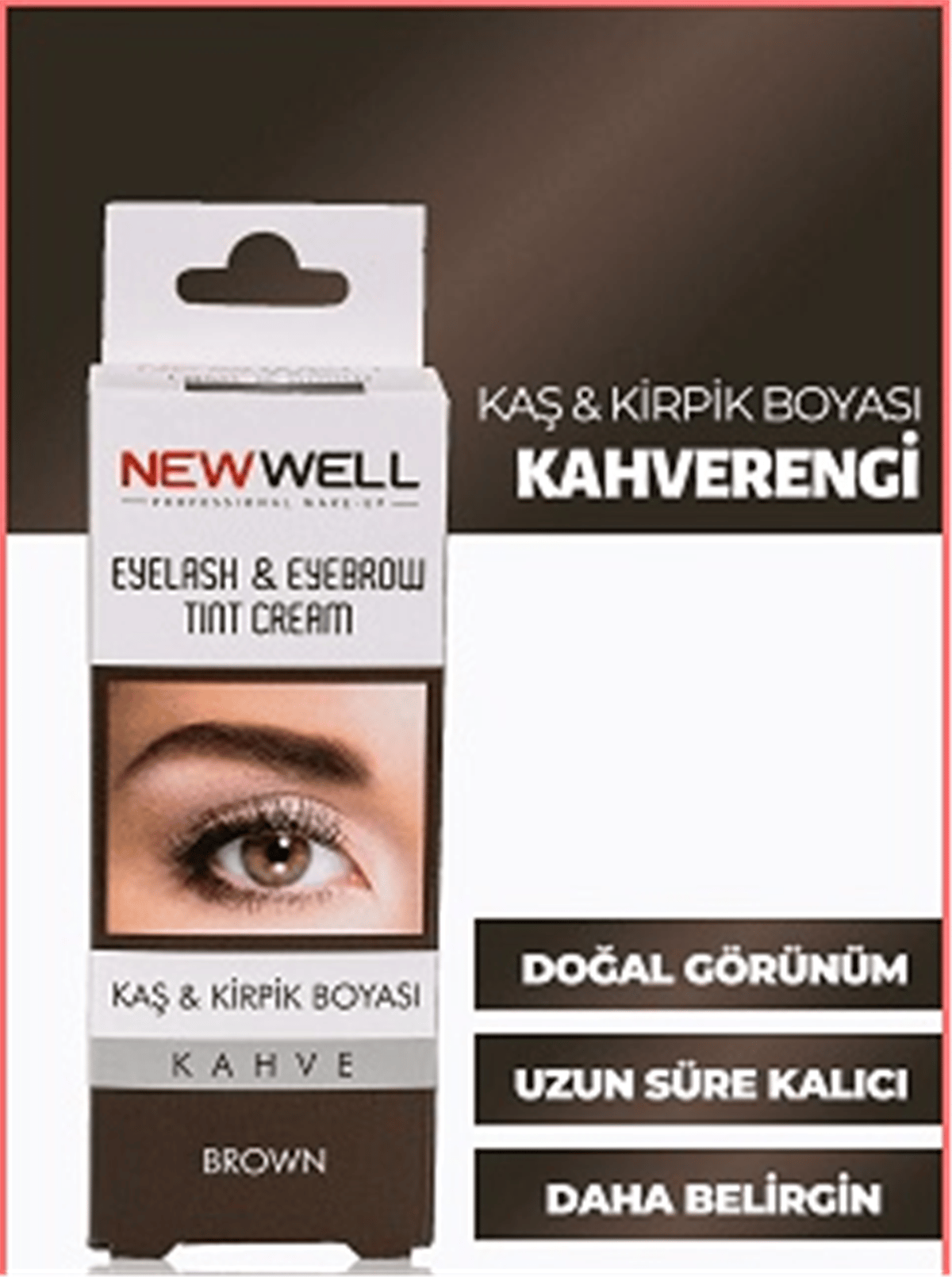 New Well Kaş ve Kirpik Boyası Kahverengi
