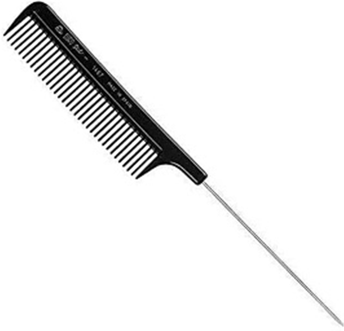 Poınt Euro Stil Metal geniş iğneli saplı tarak 21,5 cm