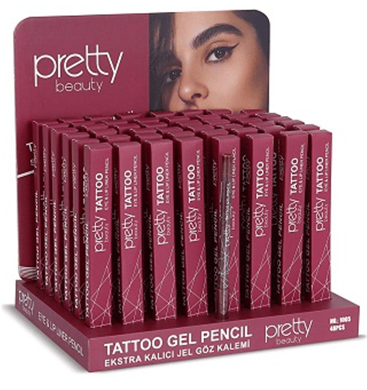 Pretty Tattoo Gel Pencil Bordo Pb-1005