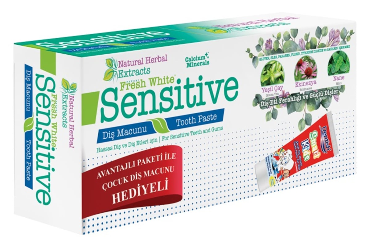 Sensitive Diş Macunu 120ml Nane+75ml Cocuk Macunu