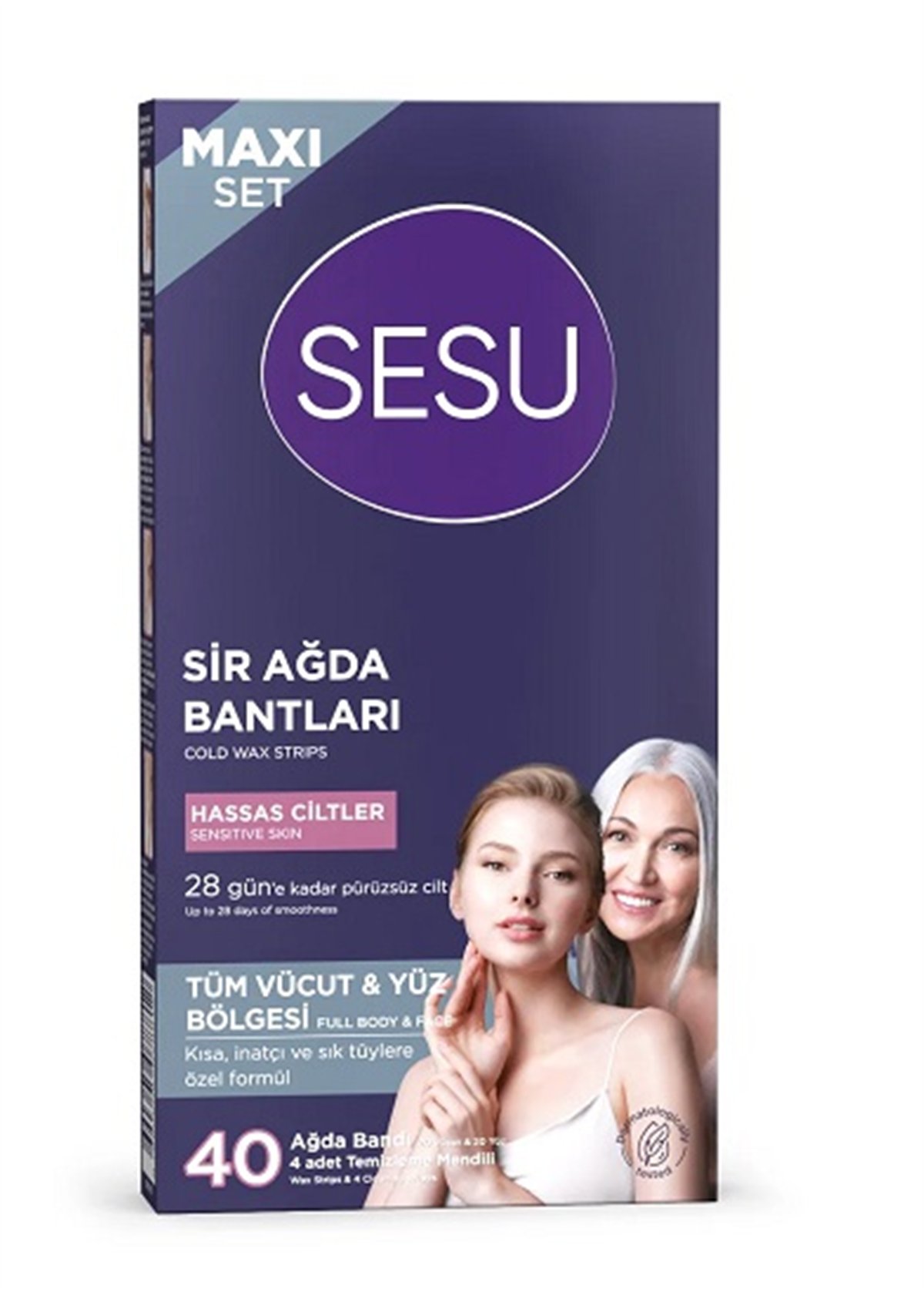 Sesu Ağda Bandı Hassas Cilt 40'lı