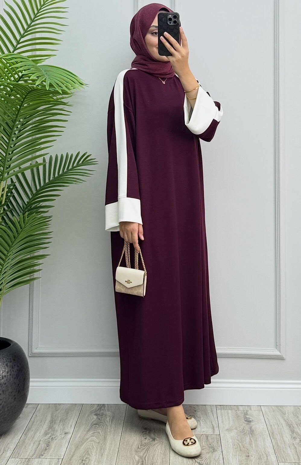 Lisa Oysho Elbise Bordo
