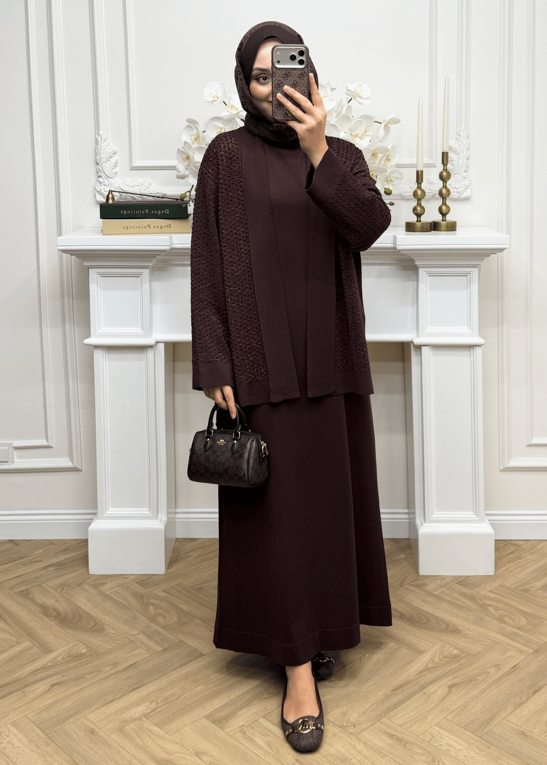 Royal Simli Merserize Takım | Kahverengi