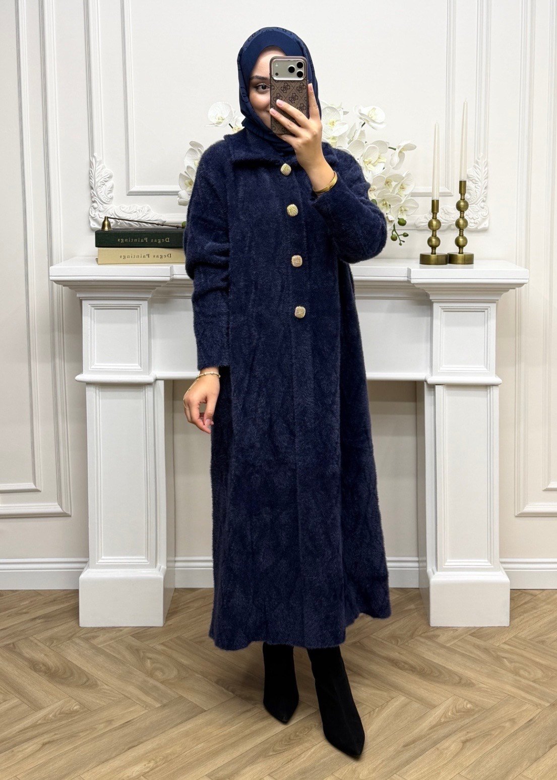 Talya Angora Hırka | Lacivert