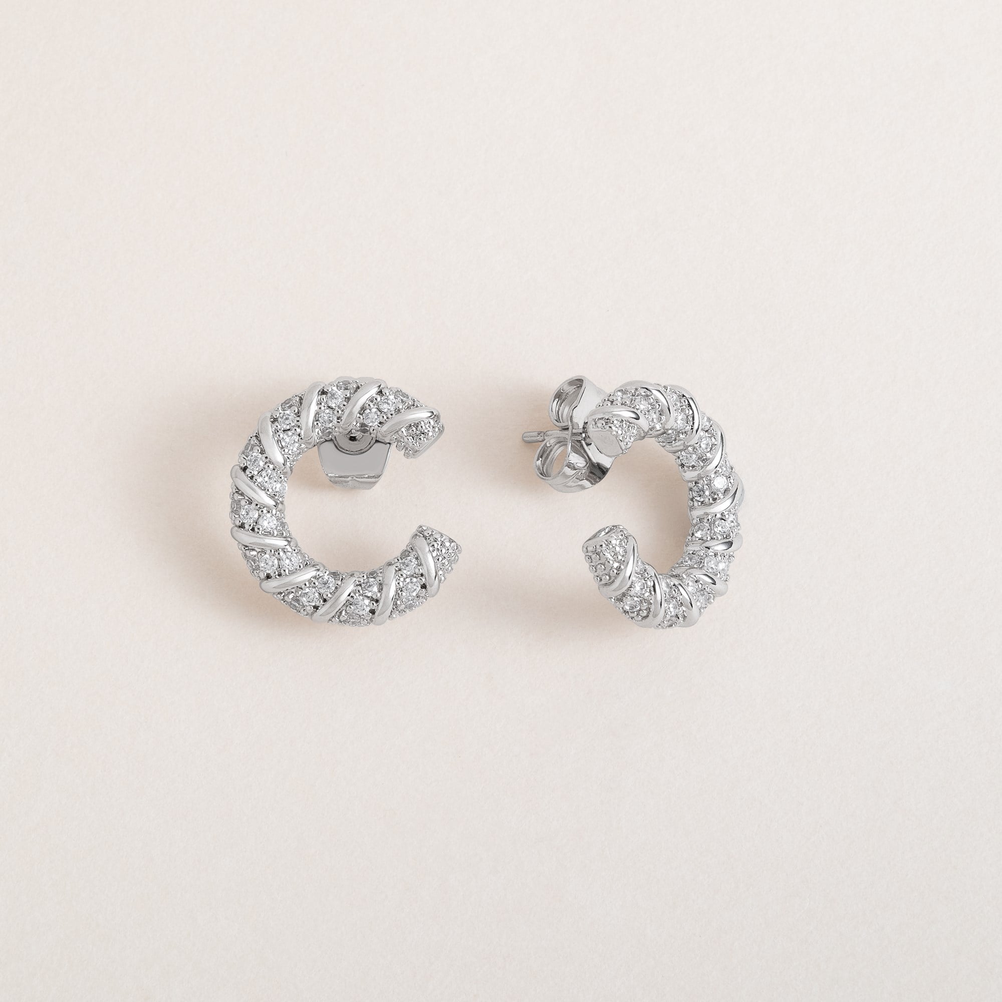 Diamond Twist Hoops