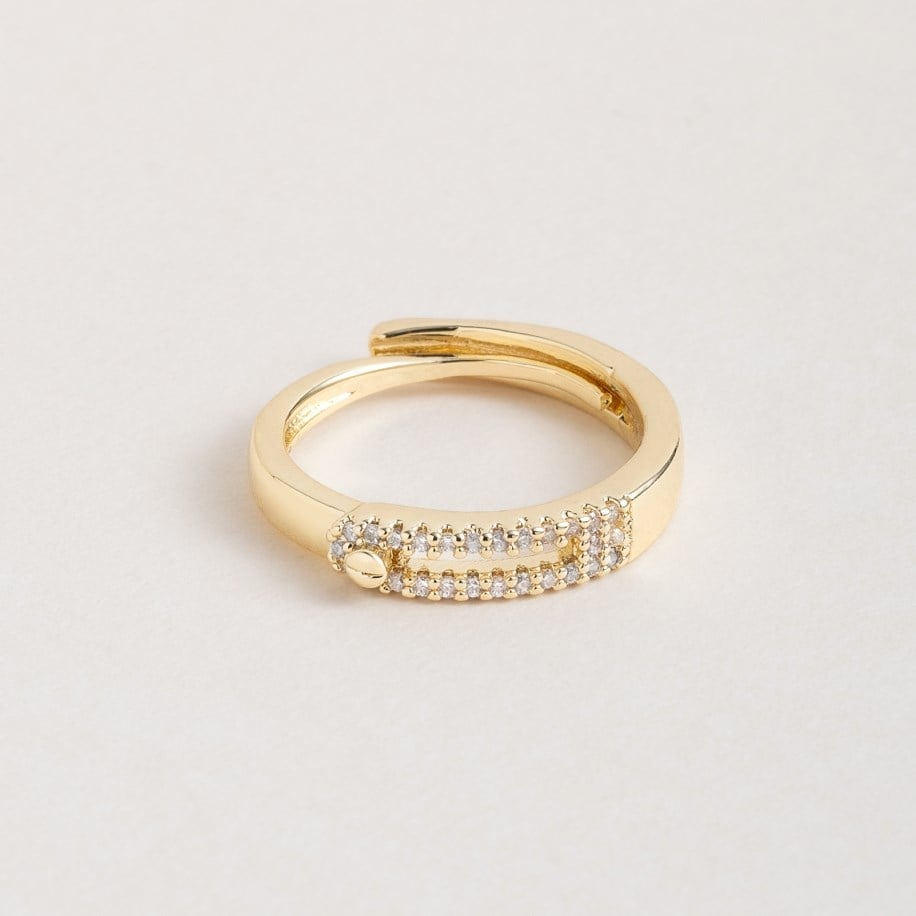 Gold Lock Ring