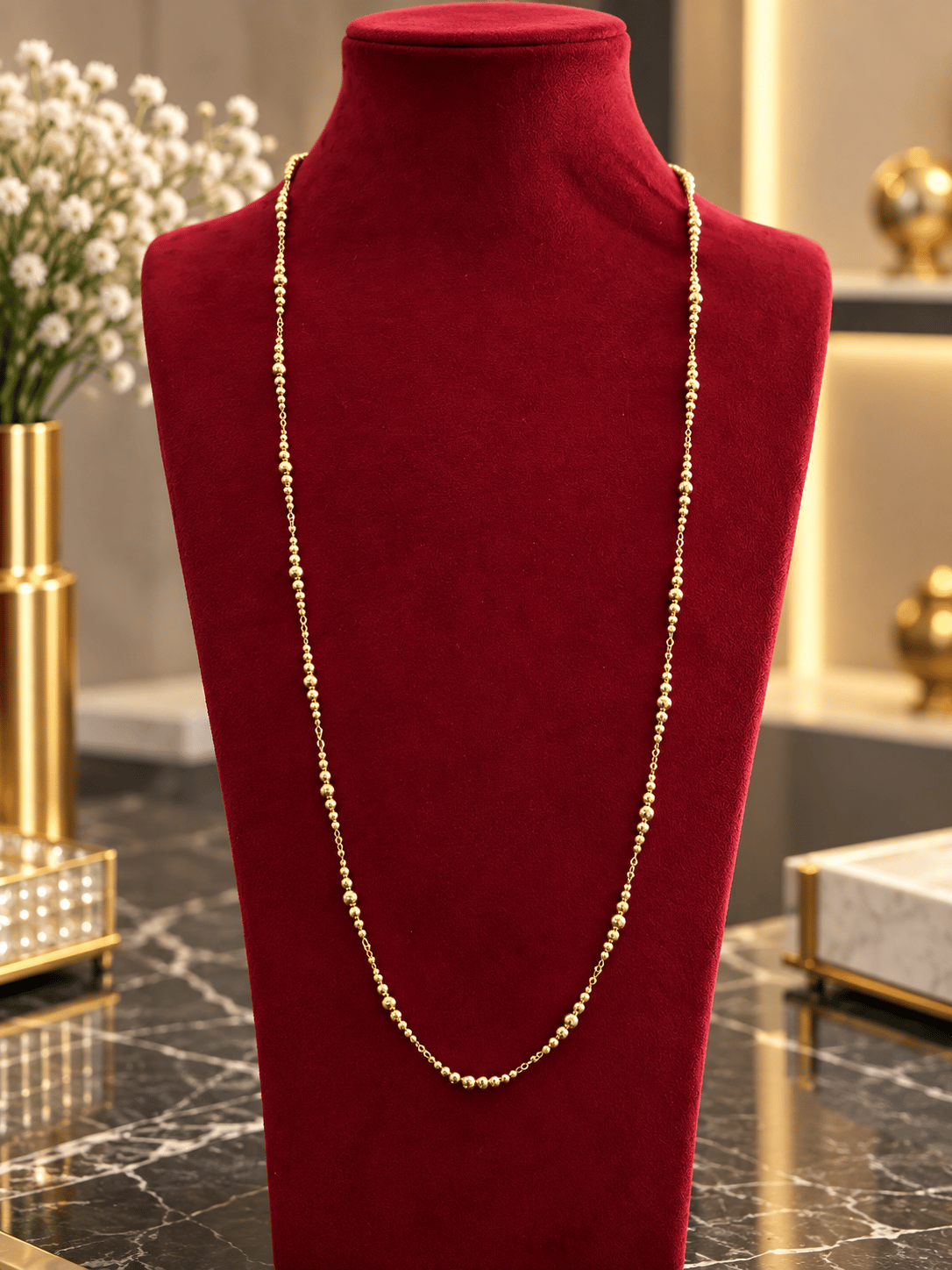 Golden Beads Kolye