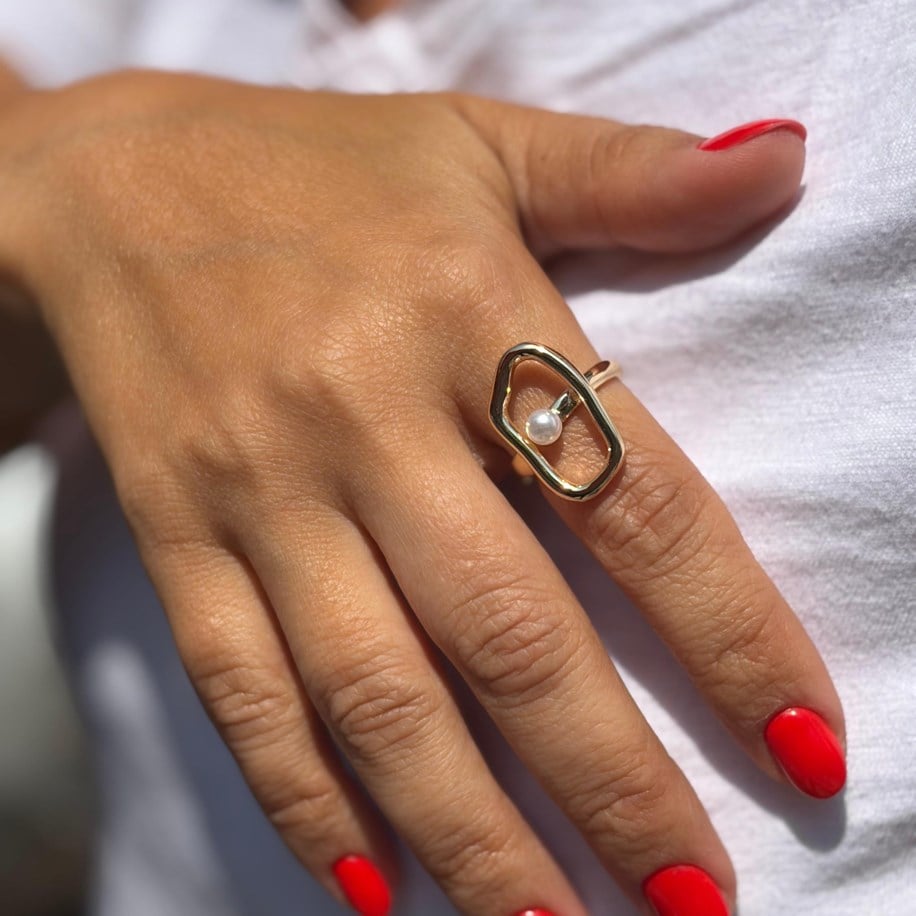 Pearl Orbit Ring