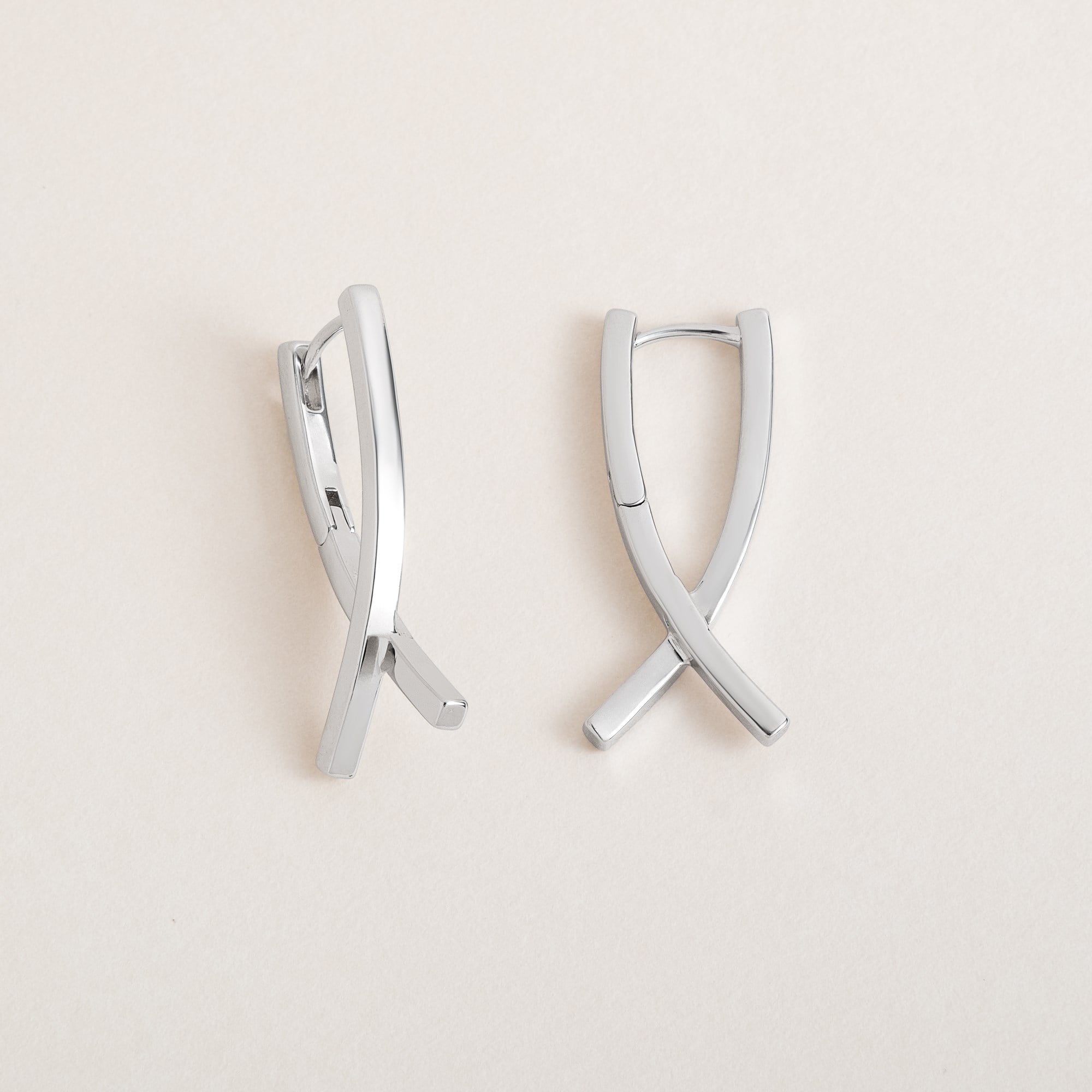 Silver Twist Earrings