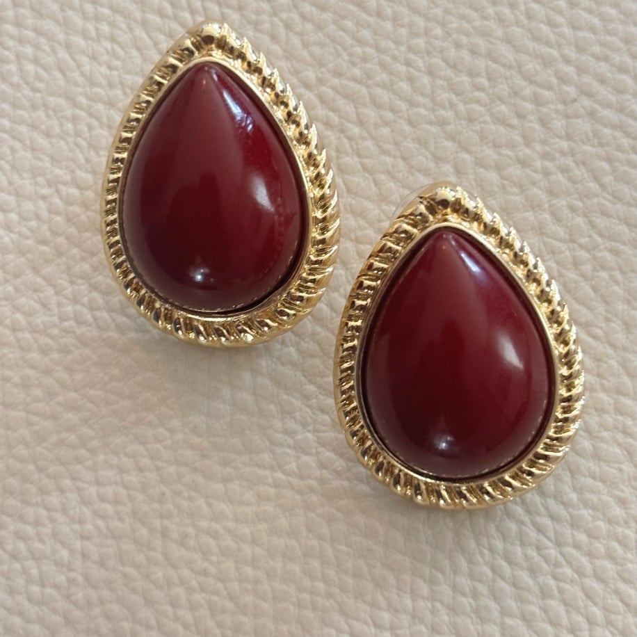 Vintage Ruby Teardrops