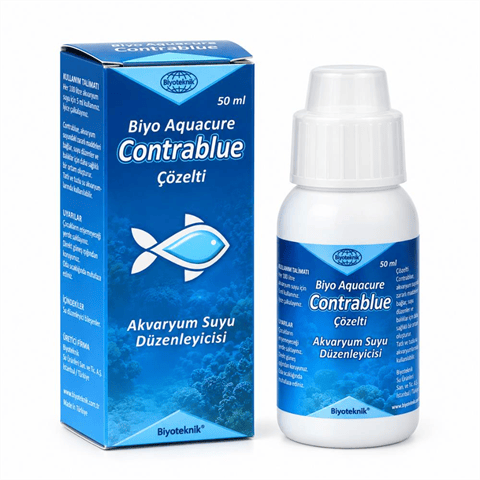 Biyoteknik Biyo Aquacure Contra Blue Akvaryum Suyu Düzenleyici 50 ml