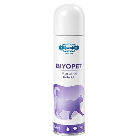 Biyoteknik Biyopet Aerosol Kediler İçin Ortam ve Barınak Spreyi 150 ml
