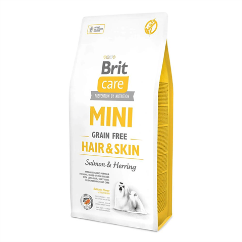 Brit Care Mini Hair Skin Somonlu ve Ringa Balıklı Tahılsız Köpek Maması 7 Kg
