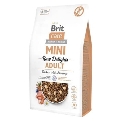 Brit Care Mini Raw Delights Hindili ve Karidesli Küçük Irk Yetişkin Köpek Maması 2 kg