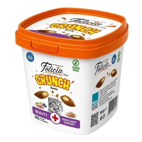 Felicia Beauty Crunch Tavuklu ve Somonlu Kedi Ödül Maması 100 gr