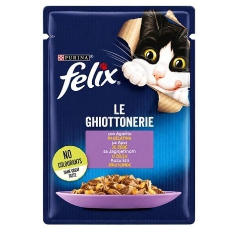 Felix Jöle İçinde Kuzu Etli Yetişkin Yaş Kedi Maması 100 gr