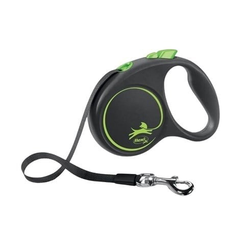 Flexi Black Design Yeşil Otomatik Şerit Köpek Gezdirme Tasması Large 5 Metre