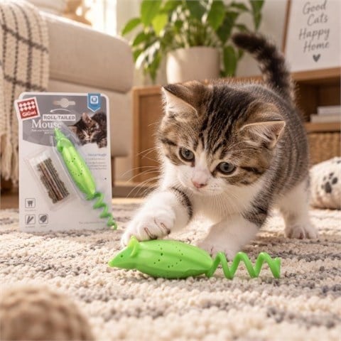 GiGwi Catnipli Fare Şeklinde Kedi Oyuncağı 16 cm