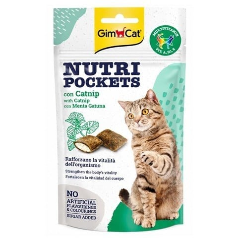 GimCat Nutripockets Kedi Otlu Multivitamin Kedi Ödül Maması 60 gr