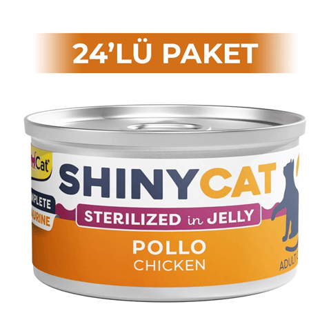 GimCat Shinycat Jöle İçinde Tavuklu Kısırlaştırılmış Kedi Konservesi 70 gr 24 Adet
