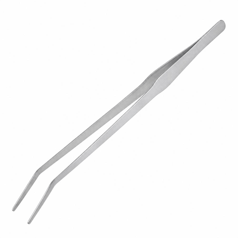 Jeneca AT-37W Eğri Uçlu Paslanmaz Çelik Akvaryum Bitki Maşası 37 cm