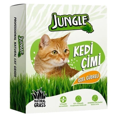 Jungle Kedi Çimi Kutulu Fileli