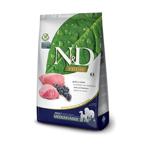 N&D Kuzulu Yaban Mersinli Orta Irk Yetişkin Köpek Maması 2,5 kg