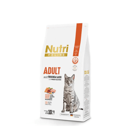 Nutri Feline Glutensiz Somonlu Düşük Tahıllı Yetişkin Kedi Maması 10 kg