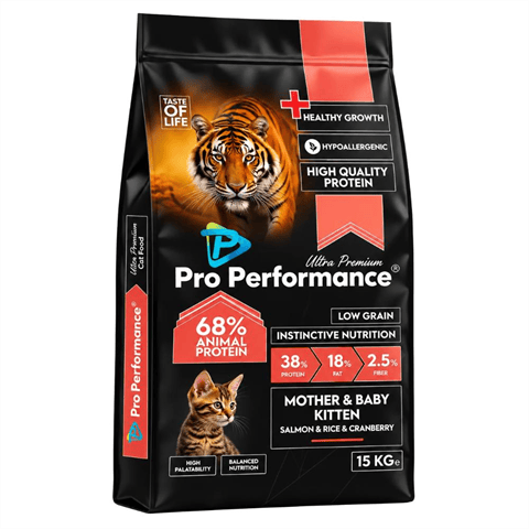 Pro Performance Mother Baby Kitten Somonlu ve Pirinçli Anne & Yavru Kedi Maması 15 Kg