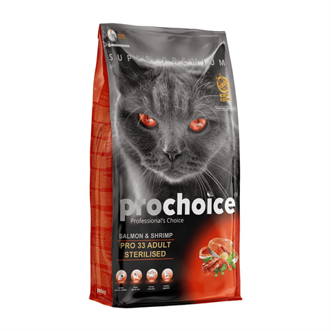 ProChoice Pro 33 Sterilised Somonlu Karidesli Kedi Maması 15 kg